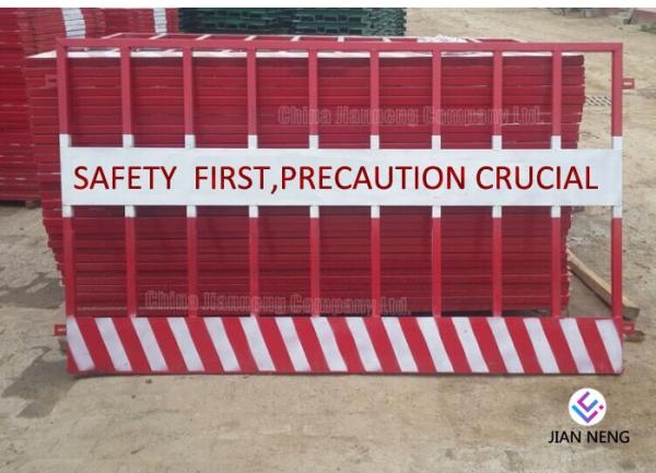 Temporary Edge Protection Guardrail Red And White Color For Building Constructio
