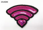 Sports Team Badge Cartoon Sequin Embroidery Patches For Cloth No Backing