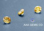 VVS1 Round Yellow Colored Moissanite 6.5 MM 1 Carat 4 Carat