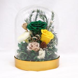 Wholesale 100% Real Rose Flower In Glass Dome With No Maintenance Required from china suppliers