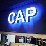 50000 Hours Working Lifetime Eye-catching 3D LED Resin Acrylic Coffee Shop Store
