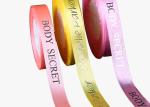 Silver Hot Stamping Printed Satin Ribbon 1000 Yards With Custom Logo Printing