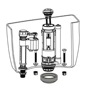 Wholesale Toilet Tank Fitting Kits With Flush Valve Fill Valve Push Button Accessories From Xiamen China from china suppliers