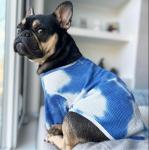 Blue And White Tie Dye pet and owner outfits breathable zoopollo