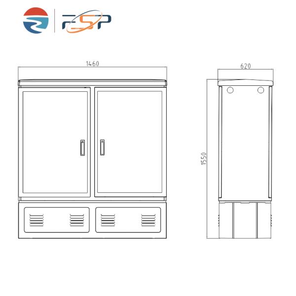 Optic Cross Connect Fiber Distribution Cabinet for 1152 Cores and FTTX Compatibility