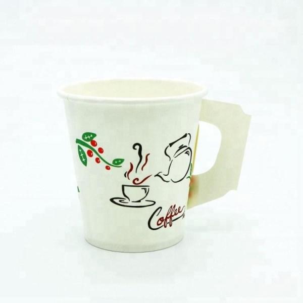 Custom logo print disposable paper water cup for hotel
