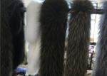Red Color Real Raccoon Fur Hood Trim / Overcoat Fur Collar 70*22cm