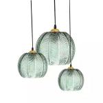 Luxury Bedroom Lamp Decor Luminaire Nordic Modern Leaf Glass Pendant Light(WH-GP