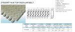 ZY8000NT NUB TOP PLASTIC MODULAR CONVEYOR BELTS STRAIGHT RUNNING BELTINGS