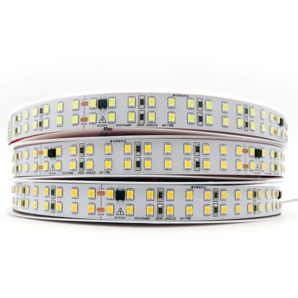 IP20 SMD2835 240LEDS 2 Rows 110V Dimmable Led Strip Lights For Room In South America