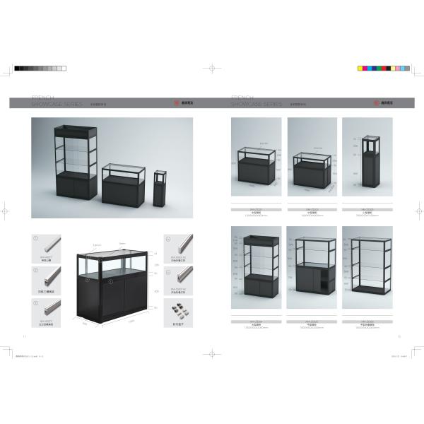 Aluminum Frame Tall Foldable Showcase,High 3 Layer Cabinet for Exhibition and Event Tradeshow Fair