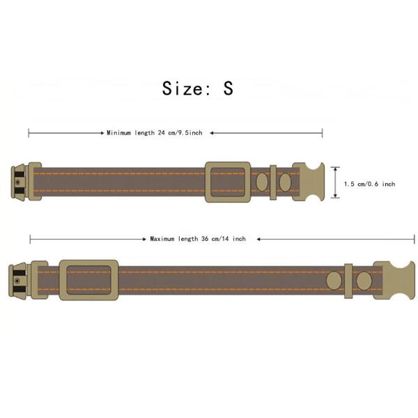 All Natural Genuine Leather Collar Strong 3 Sizes Available Suit For Dog / Pet