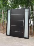 Black Walnut Carving Solid Wood Internal Doors 90cm Width HDF Door