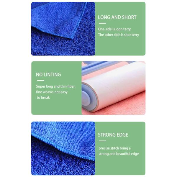 300gsm Reusable Anti Microbial Microfiber Cleaning Cloth towels Car Drying