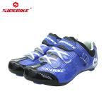 Breathable Road Racing Bicycle Shoes , Blue Road Bike Shoes OEM / ODM Available