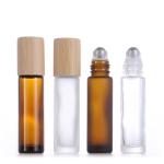 5ml 10ml 15ml Bamboo Wooden Glass Roller Ball Deodorant Bottle for Essential Oil