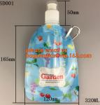 Collapsible Sports Water Bottle 3 Pack, Foldable Leak Proof Travel Bottles for