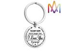 Inspirational Kaychain Gift Custom Shaped Keychains Stainless Steel free