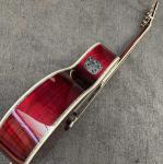 Custom 43 Inch Jumbo Gibson Style SJ200 Cutaway Solid KOA Wood Acoustic Guitar