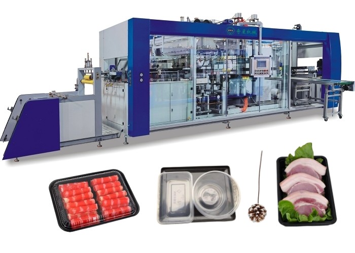 Innovative Blister Thermoforming Machine Three Station Pvc PP Pe Forming