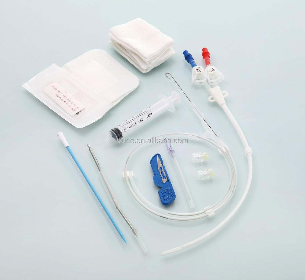single double triple lumen Long term hemodialysis catheter, hemodialysis kit,