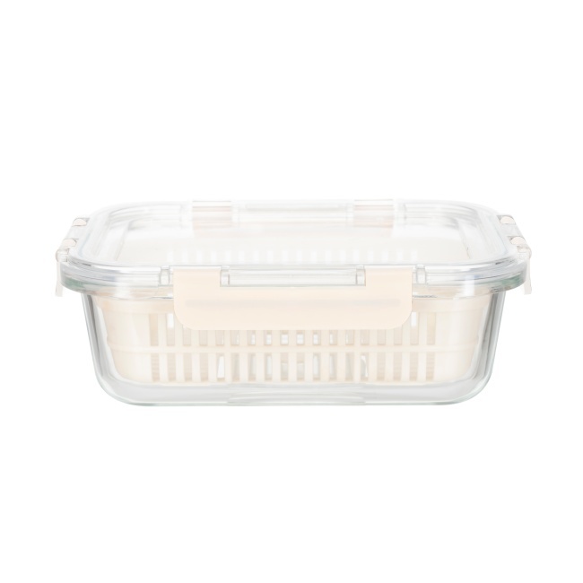 640ml BPA-Free Glass Food Container with Cool Lock Silicone Lid