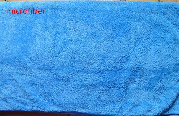 Blue 80 * 140cm Altra Thick Microfiber Bath Towels Super Absorbent Bathroom