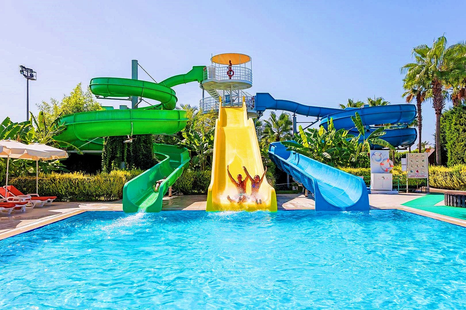 Water Park Games Water Entertainment Kids Play Equipment Fiberglass Slide Set