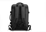 Smart USB Laptop Backpack Custom Logo 20L-39L Black / Grey For Men