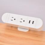 America Desktop Clamp Power Strip 2outlet and 2USB ETL passed