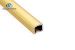 10mm Width T6 Aluminium U Channel Profile Bright Gold For Demarcation Line