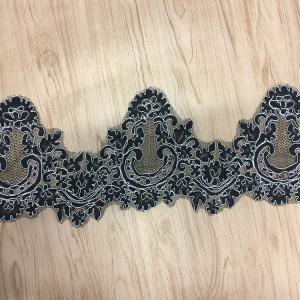 Wholesale Jacquard Cord Eyelash Lace Border for Wedding Bridal Dress from china suppliers