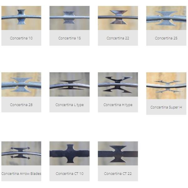 Bto22 Flat Loop Cross Type Stainless Steel Razor Wire Square Hole