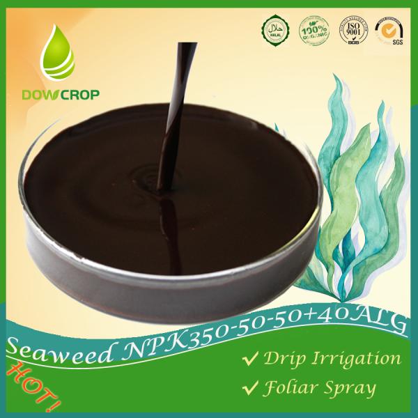 DOWCROP SEAWEED NPK 350-50-50+40ALG HIGH QUALITY HOT SALE BLACK BROWN LIQUID 100% water soluble fertilizer organic