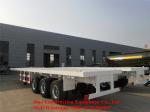 3 BPW Axles Flat Bed Container Semi Truck Trailer 60t JOST Landing Gear