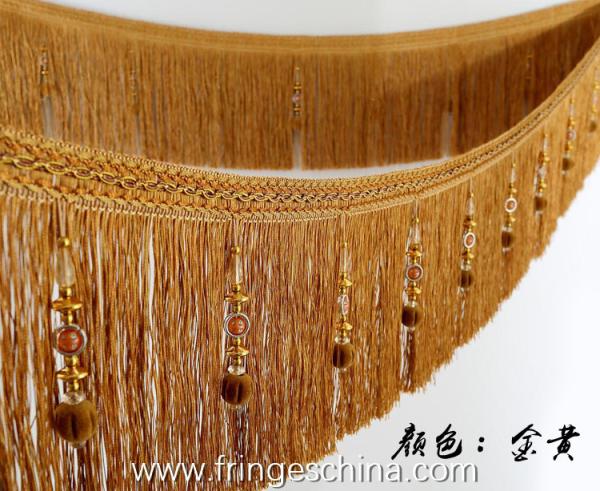 Handmade fashionable chain beads lace tassels fringes for curtain/sofa/pillow