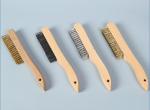 4X16 Rows Wooden Handle Stainless Steel Wire Scratch Brush for Cleaning