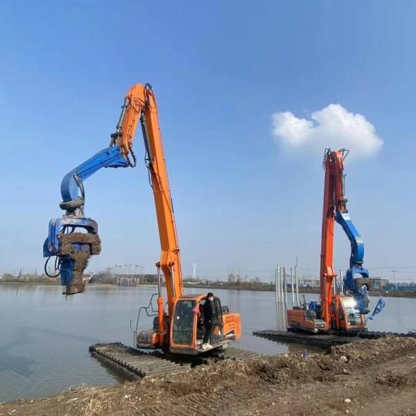 Universal Amphibious Excavator Pontoon for Swamp Canal Digging