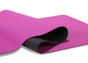 Wholesale Rose Red Biodegradable Yoga Mat , Latex Free Yoga Mat Non Slip Surfaces from china suppliers
