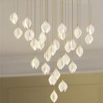 3000k-6500k CCT Modern Flower Ceramic Petal Chandelier Lighting For Living Room