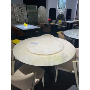 Natural Custom Marble Dining Table Timeless Luxury Centerpiece With Smooth