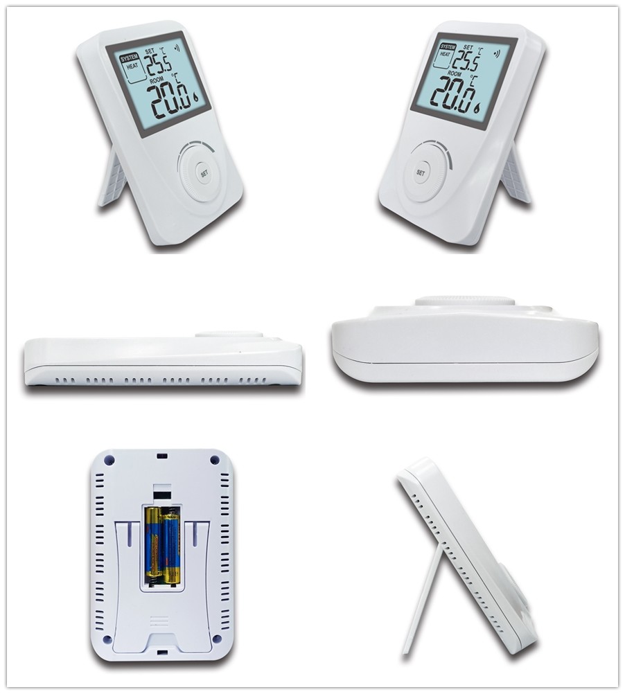 Energy - Saving White Color Wireless RF Room Thermostat For Temperature Control