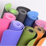 183cm TPE Yoga Workout Mats Suede Printed Eco Friendly 10mm Gym Mat Pilates
