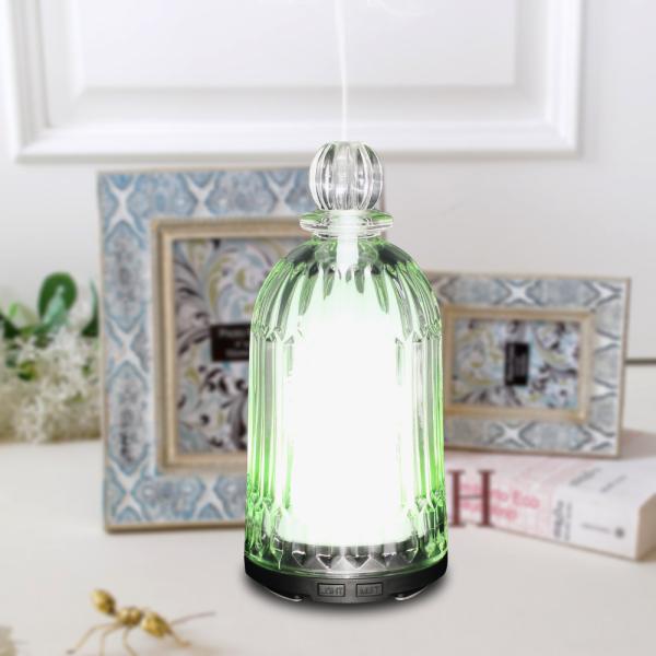 HOMEFISH 120ml Glass Aromatherapy Humidifier Ultrasonic Household Essential Oil Aroma Diffuser