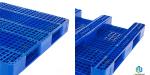 Blue 3 Runners Heavy Duty Plastic Pallet Steel Block Style 1300*1100*160mm