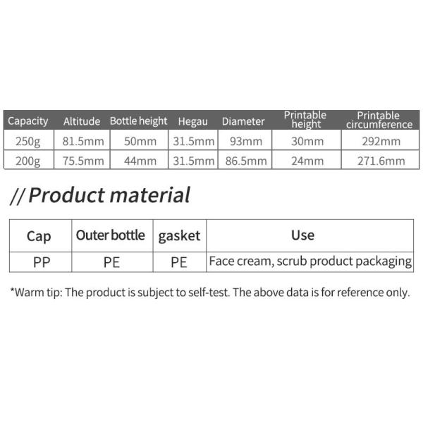 Empty Wholesale 8oz 250ml Frosted Plastic Jar with Screw Lid for Body Scrub Butter Skin Care Cosmetic Packaging