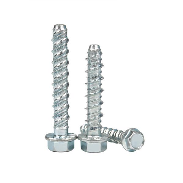 Threaded Lead Anchor Masonry Screws Coarse 7.5mm Diameter for Secure Hex Head