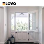 Reinforced Wood Glass French Door Swing Readymade OEM