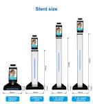 Android OS Face Recognition Temperature Kiosk Facial Temperature Scanner Kiosk