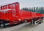 Bulk Cargo 24V Flatbed Semi Trailer 300cm Triple Axle Equipment